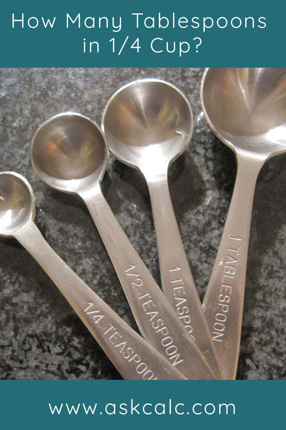 How Many Tablespoons in 1/4 Cup